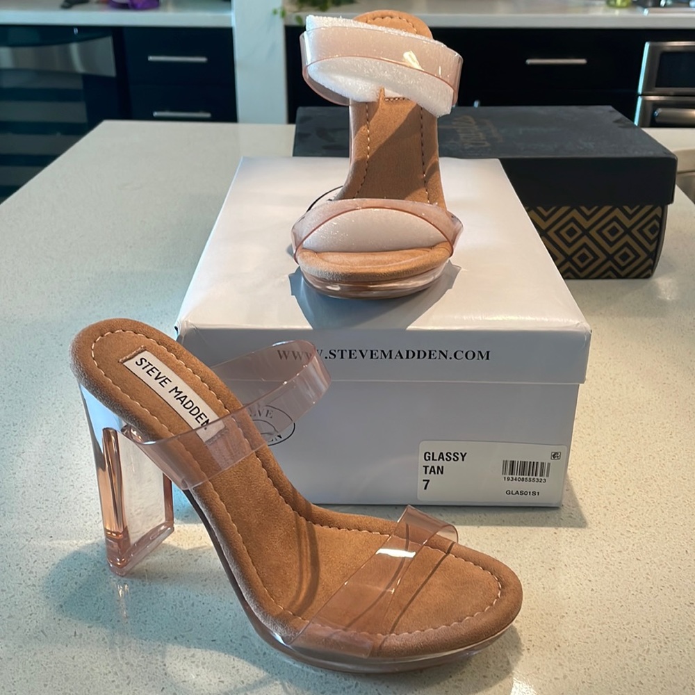 Steve Madden Clear Strappy Heel